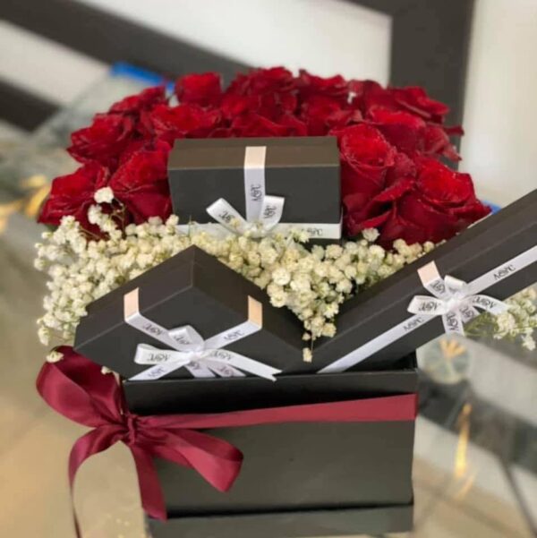 Luxury Red Rose Box Arrangement